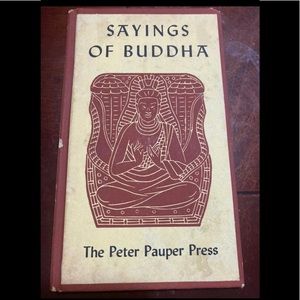 Sayings of Buddha vintage hard copy book with illustrations